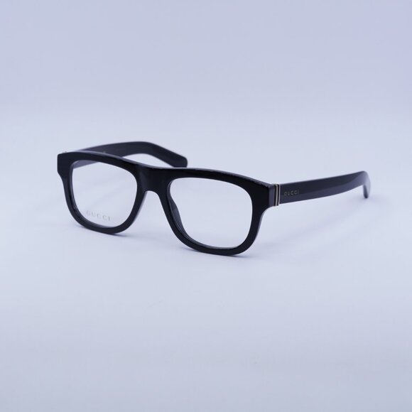 Gucci GG1509O 001 Eyeglasses Shiny Black 54mm Square Frame - Picture 1 of 9